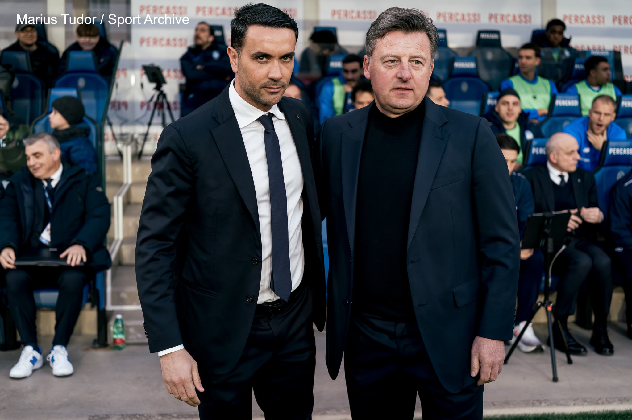 Raffaele Palladino (antrenor Atalanta) si Kosta Runjaic (antrenor Udinese), Atalanta-Udinese 2-2, New Balance Arena Bergamo, 07/03/2026, Foto: Marius Tudor 4