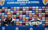 Ionel Gane (antrenor secund Romania) si Nicolae Stanciu (Romania), conferinta de presa de dinaintea amicalului Slovacia-Romania, Tehelne Pole, Bratislava, 30/03/2026, Foto: Marius Tudor 4